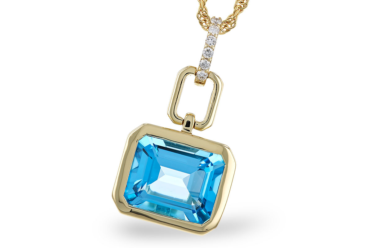 L293-59085: NECKLACE 3.26 BLUE TOPAZ 3.30 TGW (10x8MM BT)