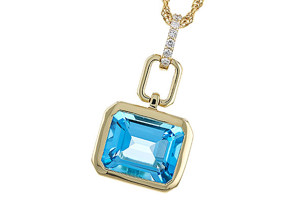 L293-59085: NECKLACE 3.26 BLUE TOPAZ 3.30 TGW (10x8MM BT)