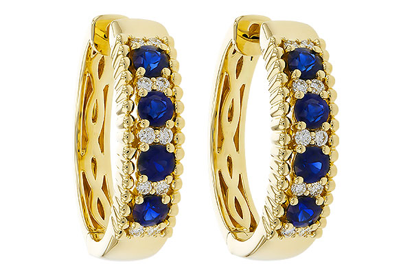 L293-63612: EARRINGS .56 TW SAPP .68 TGW
