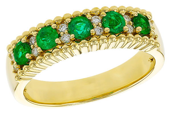 L293-63621: LDS WED RG .48 TW EMERALD .60 TGW