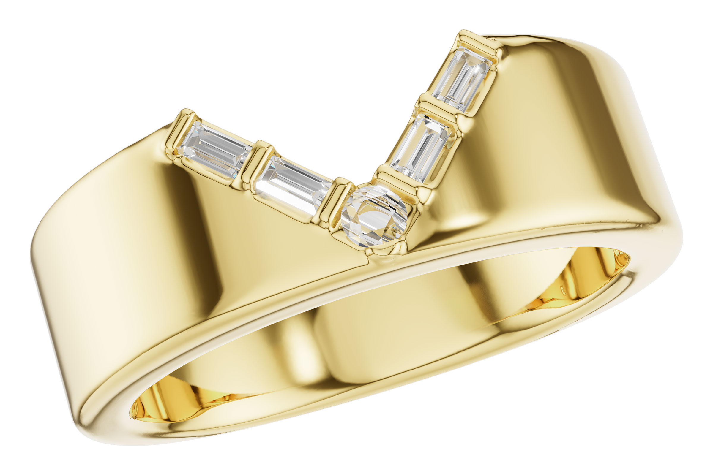 L294-47212: LDS DIA WED RG .07 BAGUETTE .11 TW