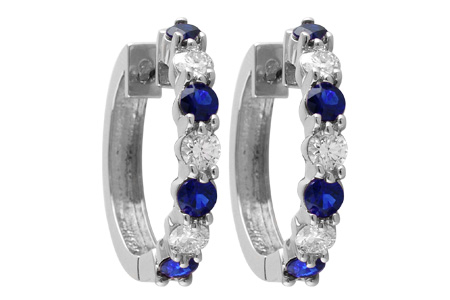 M019-94476: EARRINGS 1.30 SAPH 2.08 TGW