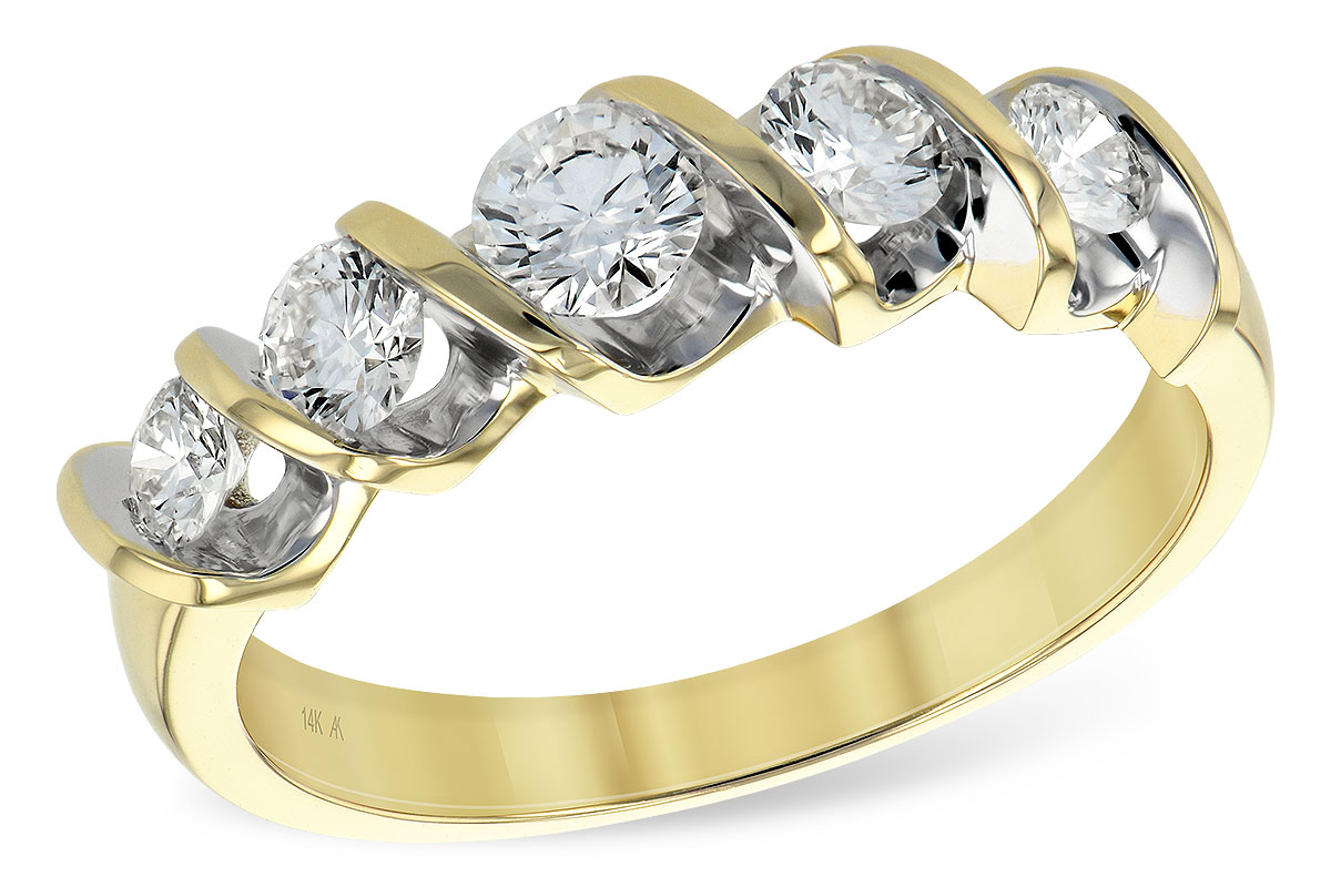 M111-79912: LDS DIA WED RING .75 TW