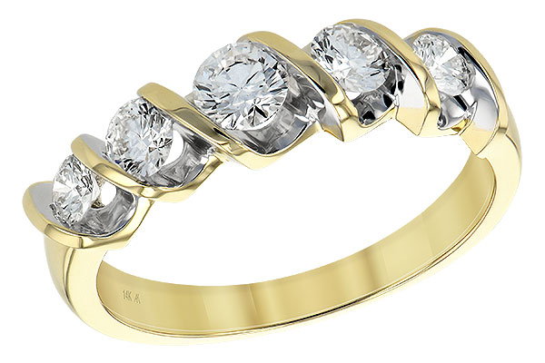 M111-79912: LDS DIA WED RING .75 TW