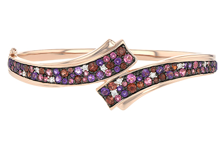 M207-25412: BANGLE 3.12 MULTI-COLOR 3.30 TGW (AMY,GT,PT)