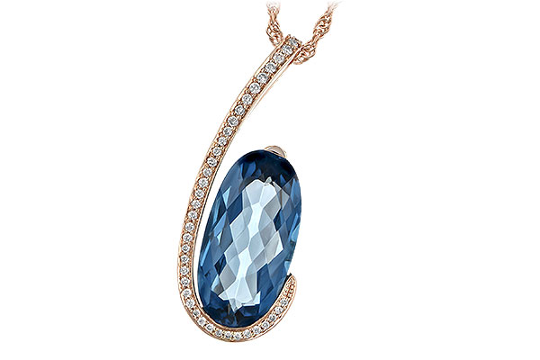 M208-10903: NECK 4.48 LONDON BLUE TOPAZ 4.60 TGW