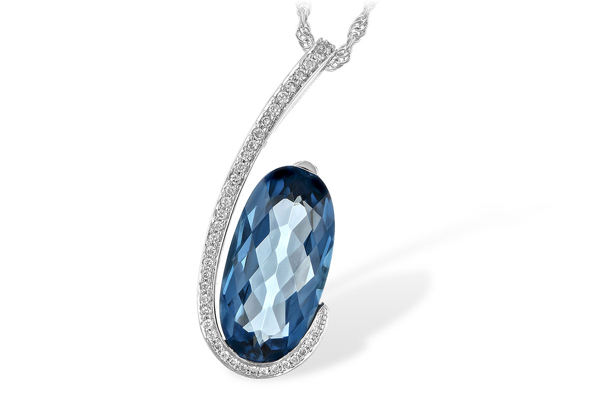 M208-10903: NECK 4.48 LONDON BLUE TOPAZ 4.60 TGW