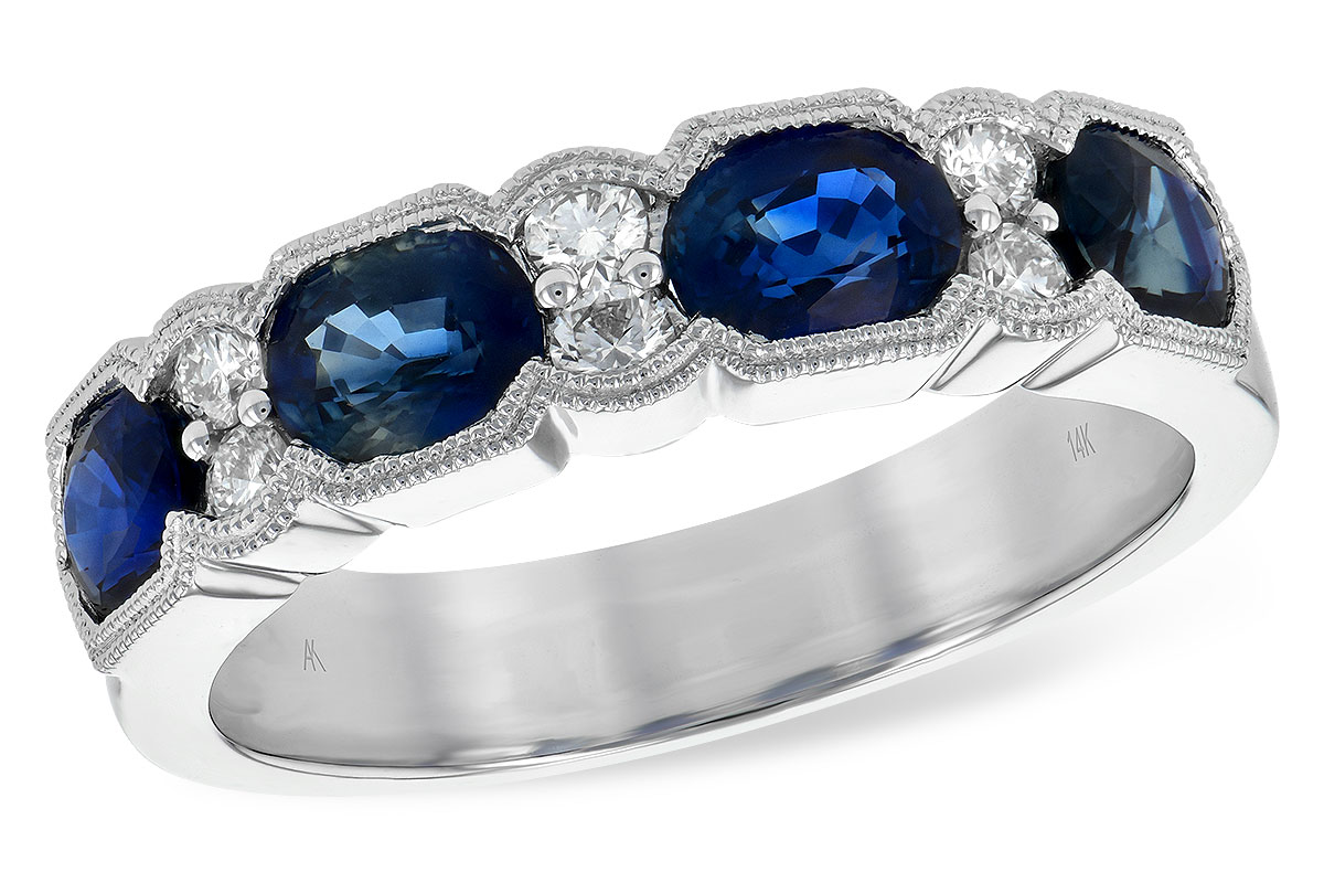 M208-18167: LDS WED RG 1.72 SAPPHIRE 1.90 TGW (5x4MM SAPP)