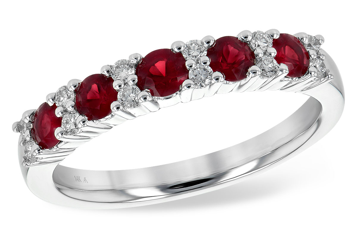 M209-01812: LDS WED RG .66 RUBY .83 TGW