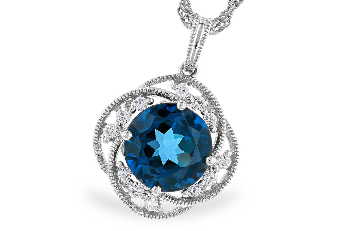 M292-67249: NECK 2.90 LONDON BLUE TOPAZ 3.05 TGW (9MM LBT)