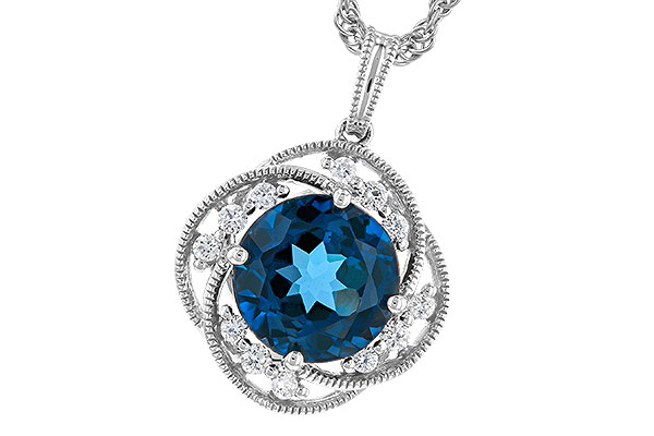 M292-67249: NECK 2.90 LONDON BLUE TOPAZ 3.05 TGW (9MM LBT)