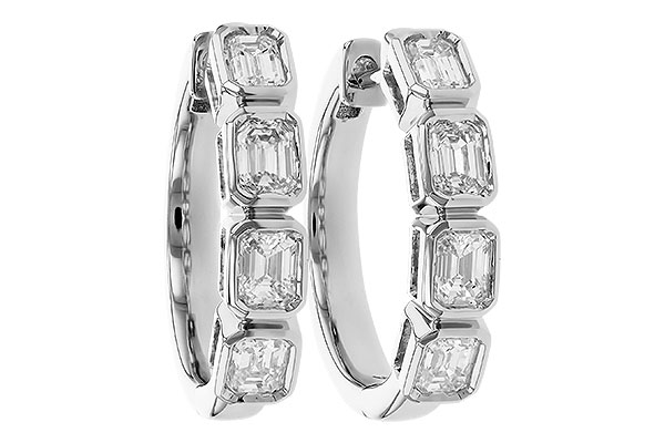 M292-69912: EARRINGS 1.10 TW EMERALD CUTS