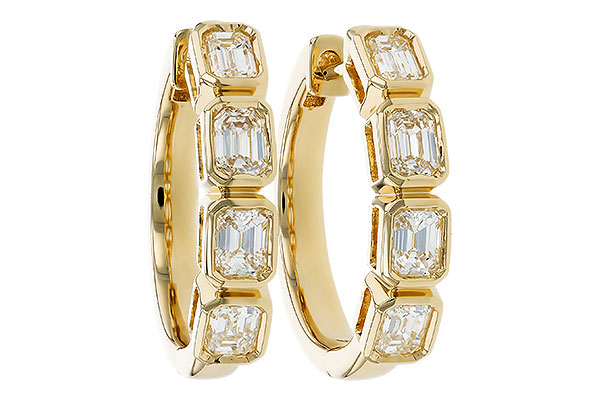 M292-69912: EARRINGS 1.10 TW EMERALD CUTS