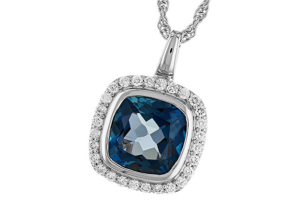 M292-70849: NECK 3.85 LONDON BLUE TOPAZ 4.15 TGW (9MM LBT)