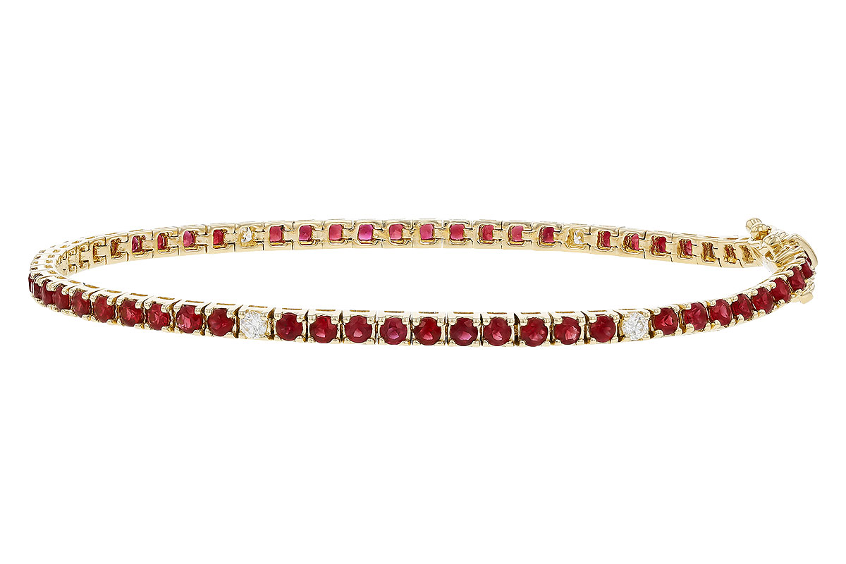 M293-56358: BRACELET 3.04 RUBY 3.29 TGW (7")