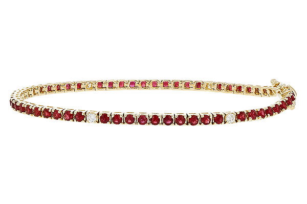 M293-56358: BRACELET 3.04 RUBY 3.29 TGW (7")