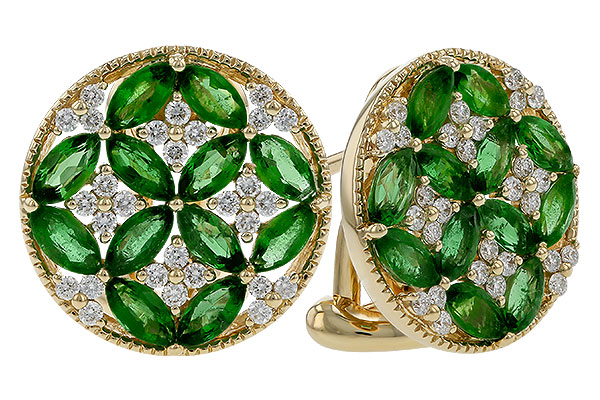 M293-58103: EARRINGS 1.66 TW EMERALD 1.96 TGW