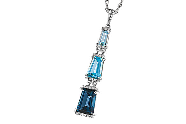 M293-59030: NECKLACE 2.60 TW BLUE TOPAZ 2.65 TGW