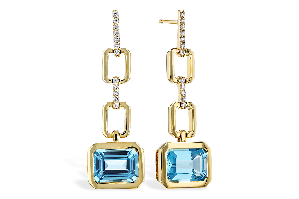 M293-59921: EARRINGS 3.20 BLUE TOPAZ 3.32 TGW (8x6MM BT)