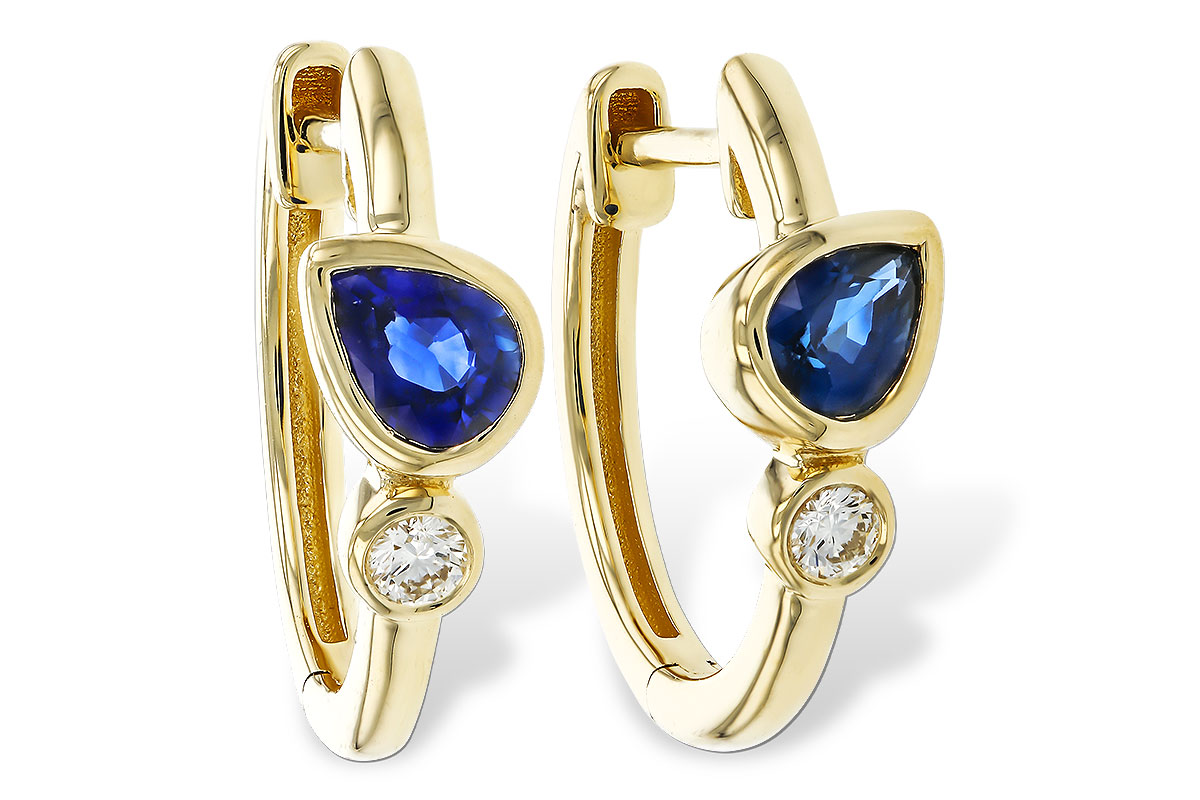 M293-59994: EARRINGS .51 SAPPHIRE .57 TGW