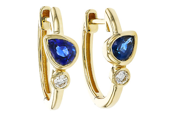 M293-59994: EARRINGS .51 SAPPHIRE .57 TGW
