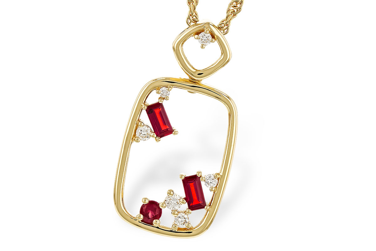 M293-60858: NECKLACE .33 TW RUBY .44 TGW