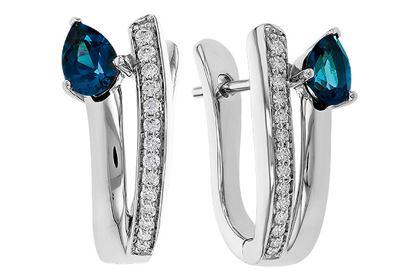 M293-61794: EARR .88 LONDON BLUE TOPAZ 1.08 TGW (6x4MM LBT)