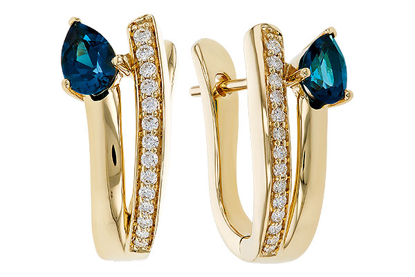 M293-61794: EARR .88 LONDON BLUE TOPAZ 1.08 TGW (6x4MM LBT)