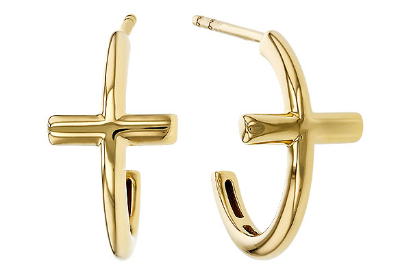 M293-62649: GOLD EARRINGS (14MM)
