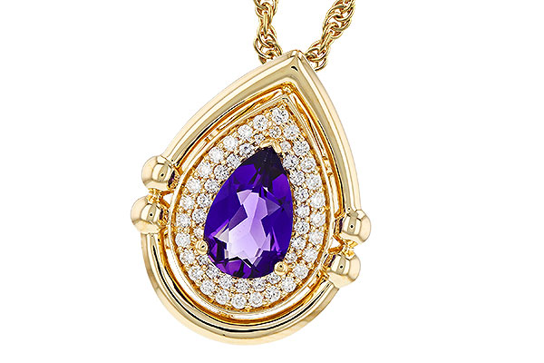 M294-46321: NECKLACE .70 AMETHYST .86 TGW (8x5MM AMY)