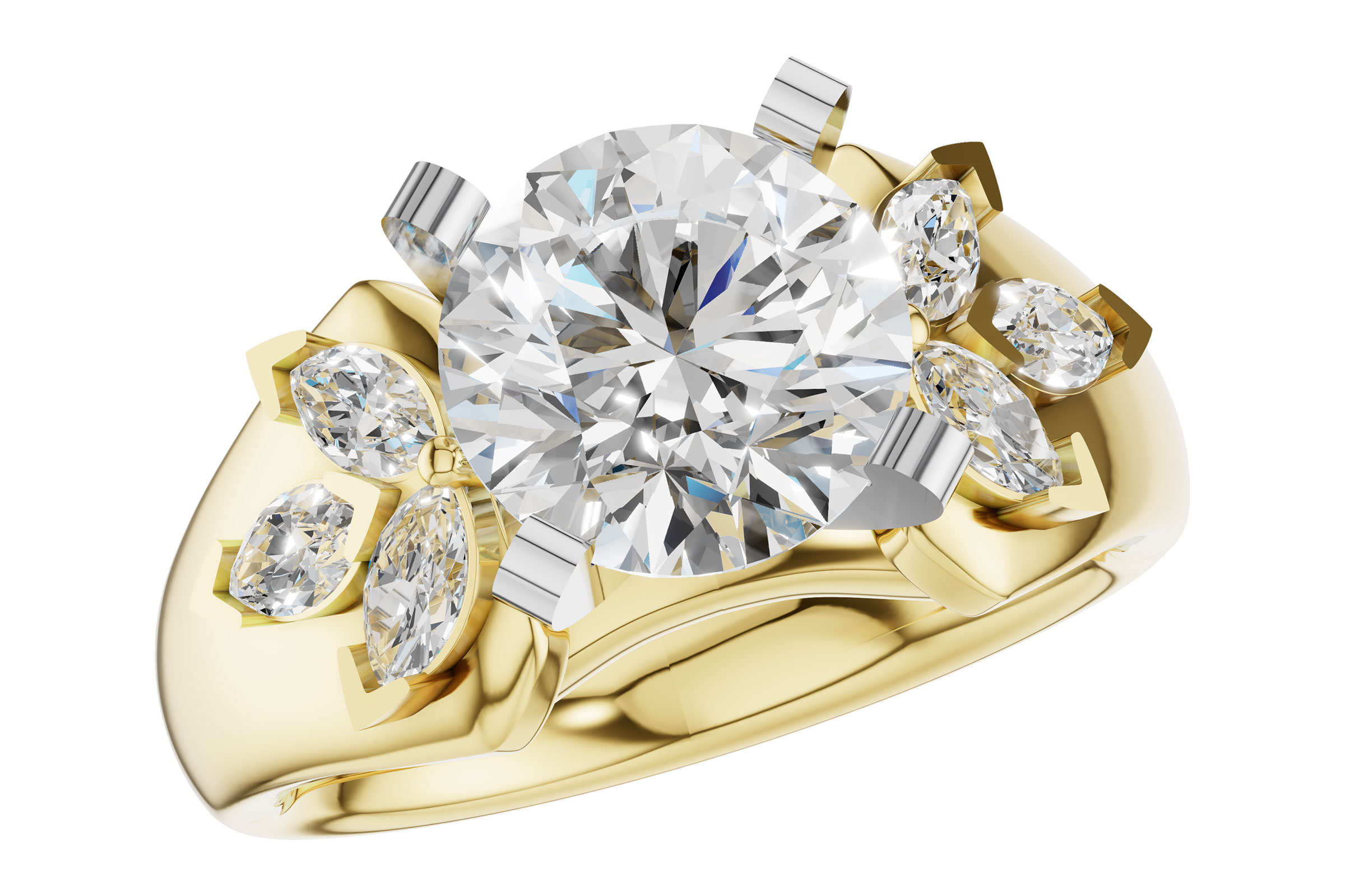 M294-47203: LDS SEMI DIA RG .38 TW MARQUISE DIAS