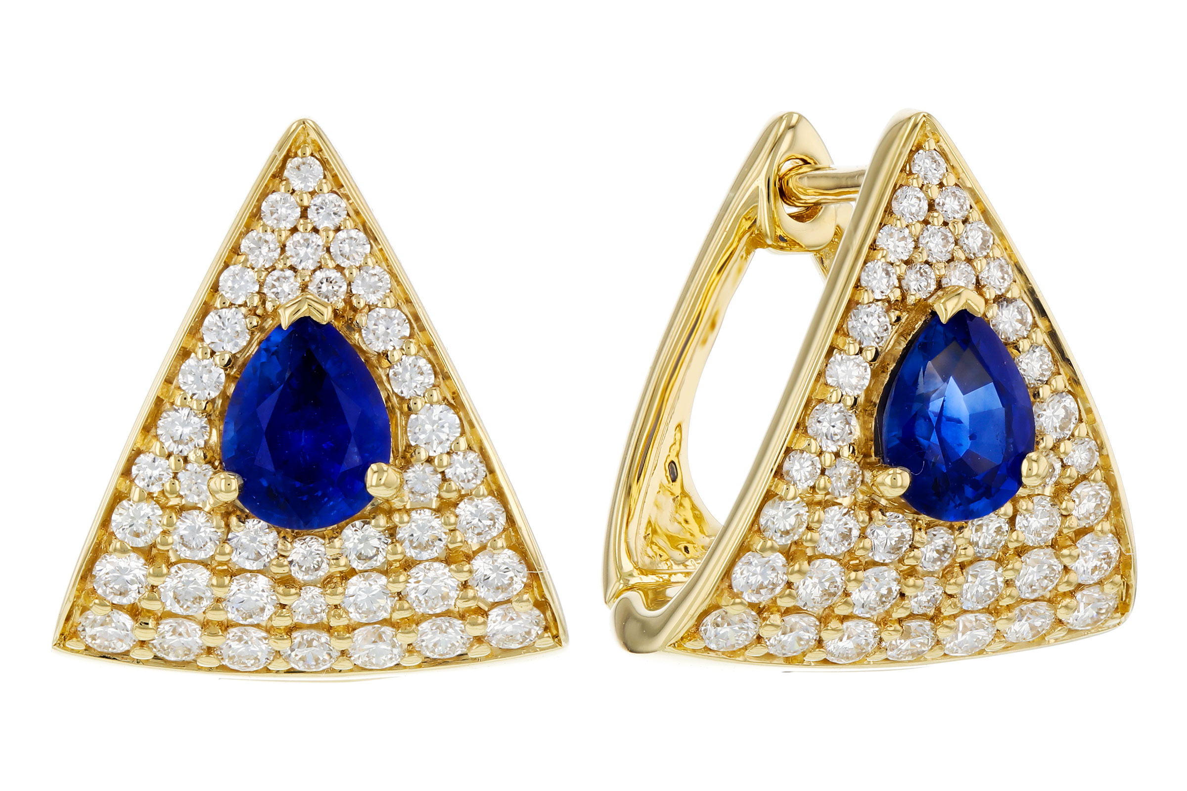 M294-48158: EARRINGS .65 TW SAPPHIRE 1.20 TGW (5x4MM SA)